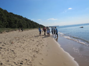 A picture perfect day on the soft , sandy beach near Fennville... part of our Saturday afternoon leisure time. 